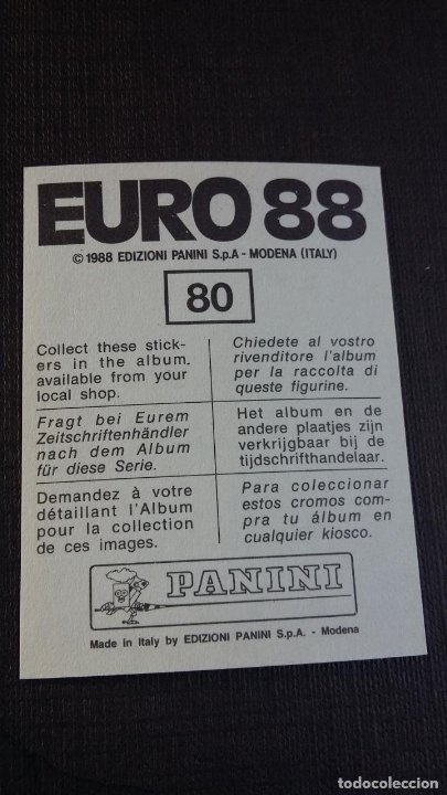 80 EURO '88 Panini 1988 Figurina-Sticker n ITALIA -New TACCONI